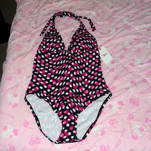 Speedo one piece halter swimsuit.